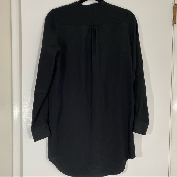 Haute Hippie Popover Silk Tunic Dress Womens Small Black - Picture 5 of 6